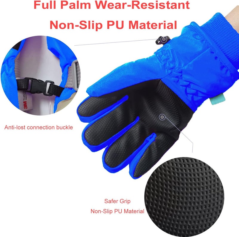 7-Mi Kids Winter Warm Water-Resistant Gloves for Skiing/Snowboarding/Cycling/Riding Outdoor Activities Children Mittens - Image 4